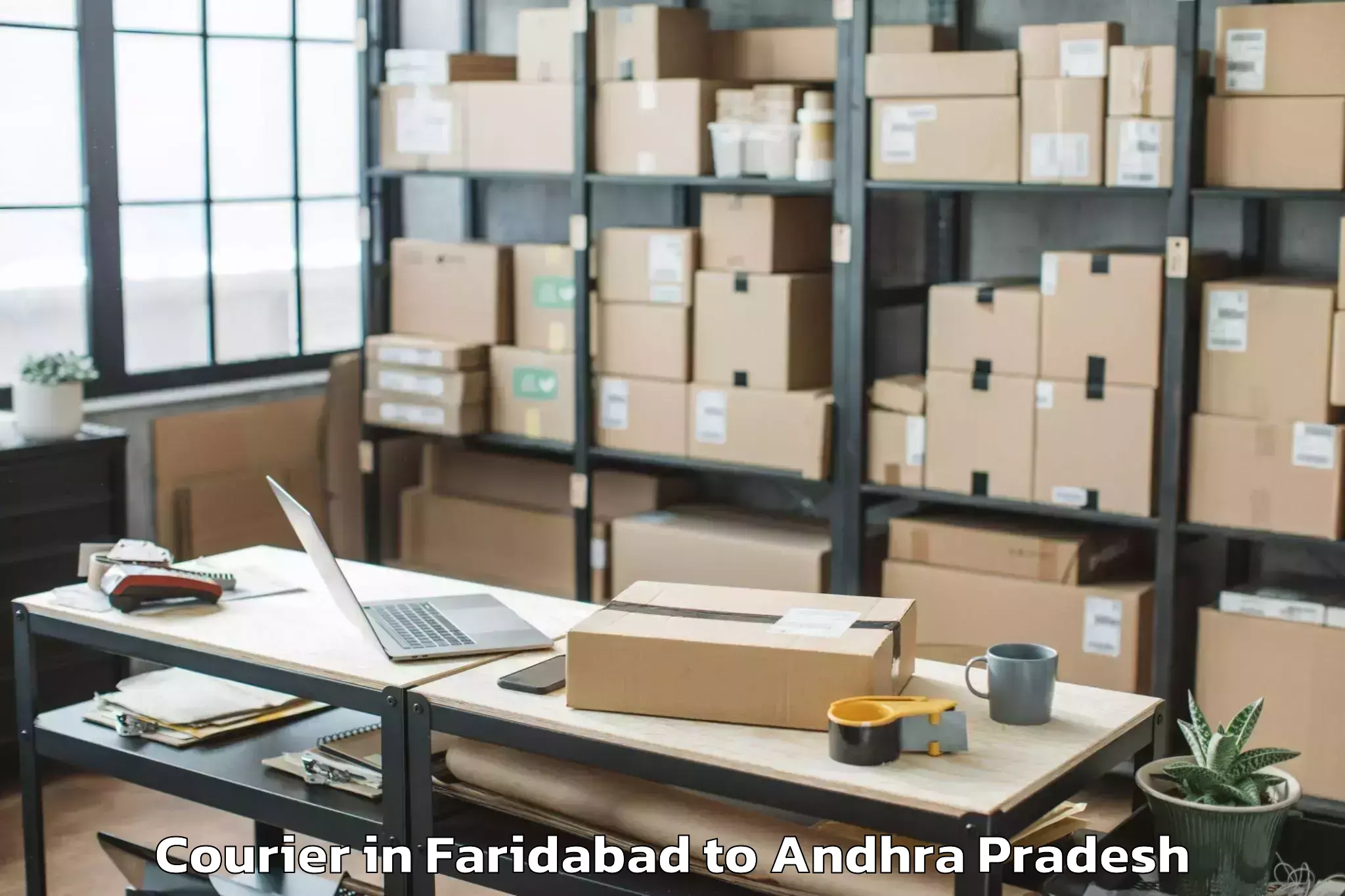 Leading Faridabad to Akasahebpeta Courier Provider